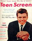 Fabian on the October 1960 cover of Teen Screen
