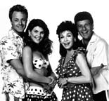Tommy Hinkley, Lori Loughlin, Annette Funicello, and Frankie Avalon