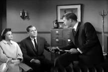Rosemary DeCamp, Donald Woods, and Martin Milner