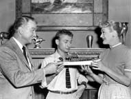 Don Porter, Nick Adams, and Eve Arden