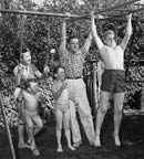 Gale Storm, Lee Bonnell, and sons