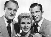 George Sanders, Sally Forrest, and Dana Andrews