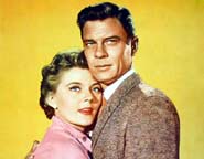 Peggie Castle and Peter Graves