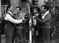 Fredric March, Kevin McCarthy, Don Keefer, and Cameron Mitchell