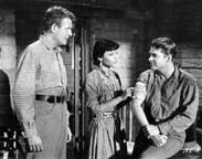 Charles Drake, Anne Bancroft, and Audie Murphy