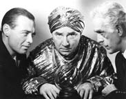 Peter Lorre, Bela Lugosi, and Boris Karloff