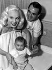 Mamie Van Doren, Ray Anthony, and their son, Perry in 1957