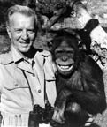 Bruce Bennett and Judy the Chimp