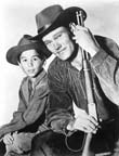 Chuck Connors and Johnny Crawford