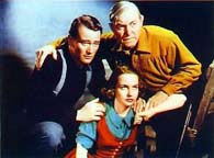John Wayne, Betty Field, and Harry Carey